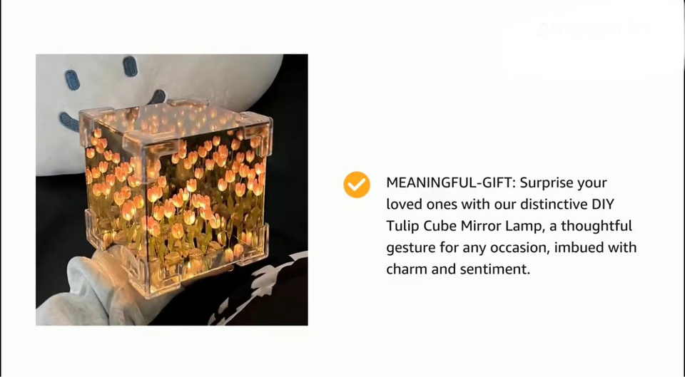 TULIP CUBE MIRROR LAMP